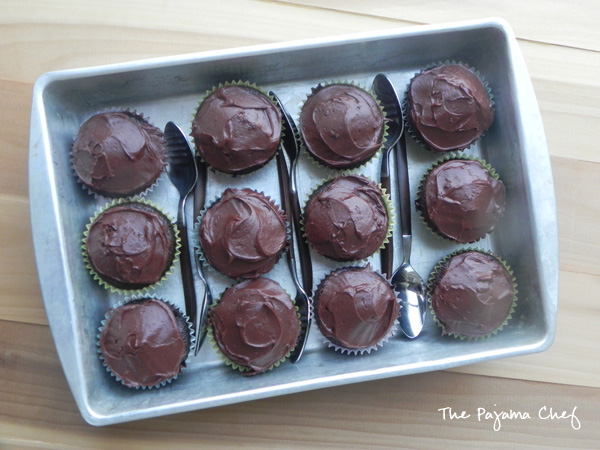 Chocolate Cream Filled Cupcakes | thepajamachef.com