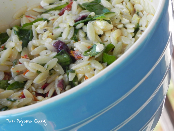 Greek Orzo Pasta Salad | thepajamachef.com