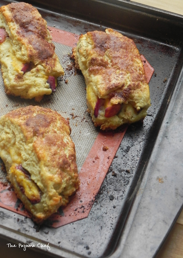 Peach Cobbler Scones | thepajamachef.com