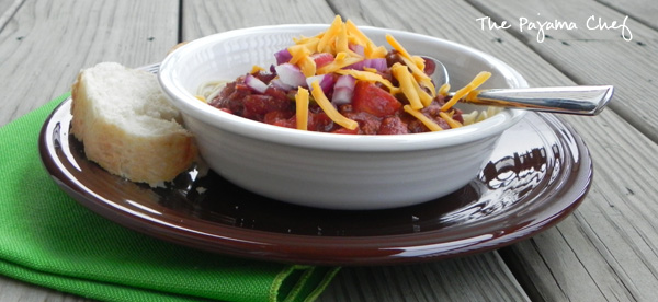 Cincinnati Turkey Chili | thepajamachef.com #10DaysofTailgate