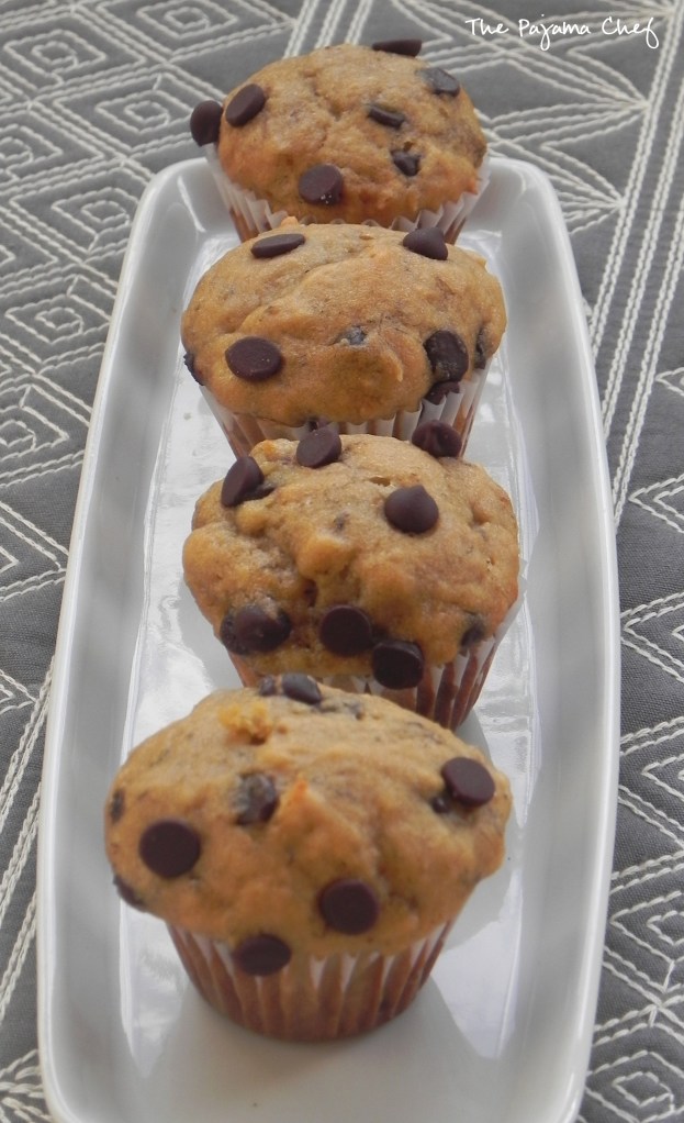 Banana Chocolate Chip Mini Muffins | thepajamachef.com