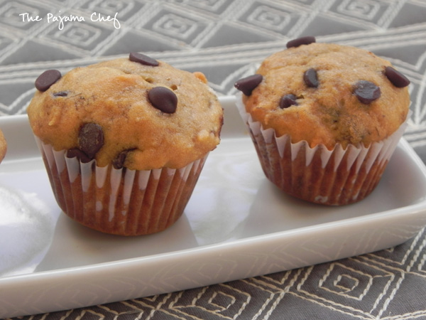 Banana Chocolate Chip Mini Muffins | thepajamachef.com