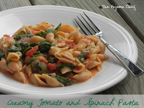 Creamy Tomato and Spinach Pasta | thepajamachef.com