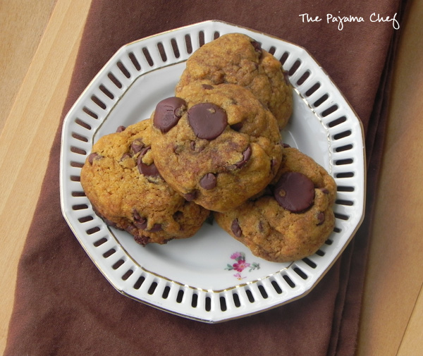 Pumpkin Chocolate Chip Cookies | thepajamachef.com #PumpkinWeek