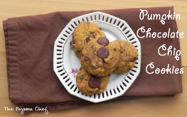 Pumpkin Chocolate Chip Cookies | thepajamachef.com #PumpkinWeek