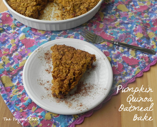 Pumpkin Quinoa Oatmeal Bake | thepajamachef.com #PumpkinWeek