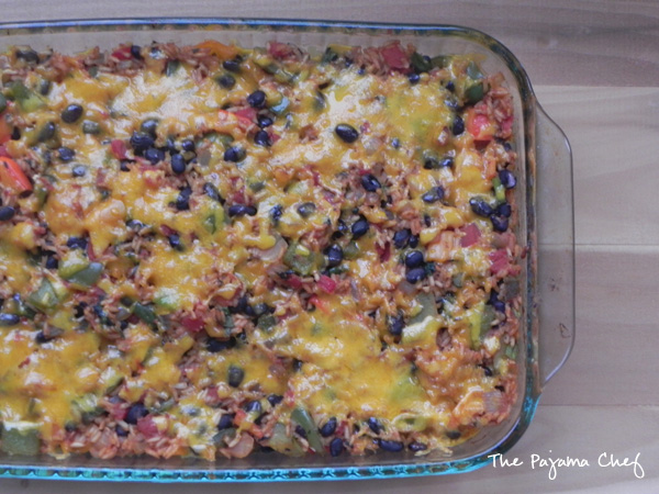 Southwest Veggie + Taco Rice Casserole | thepajamachef.com