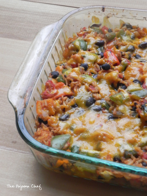 Southwest Veggie + Taco Rice Casserole | thepajamachef.com