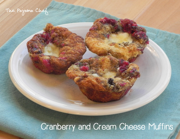 Cranberry and Cream Cheese Muffins | thepajamachef.com #secretrecipeclub