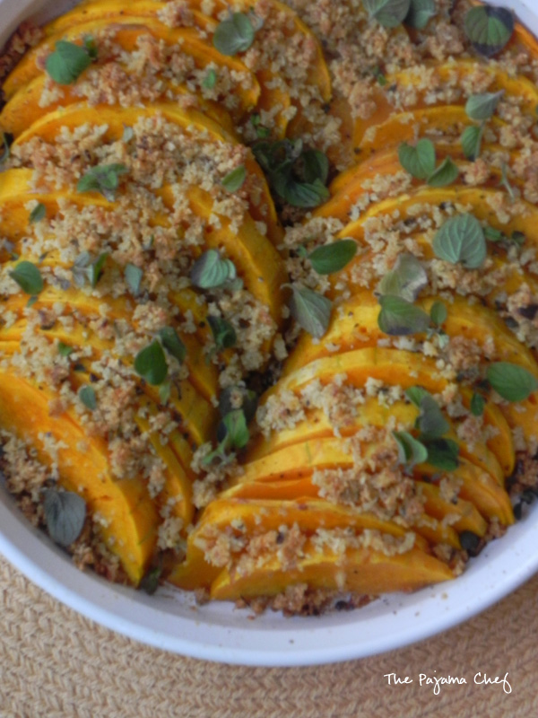 Parmesan Butternut Squash Au Gratin | thepajamachef.com #Thanksgiving