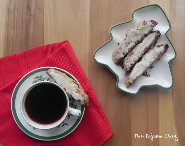 Spiced Biscotti with Eggnog Glaze | thepajamachef.com #mysterydish