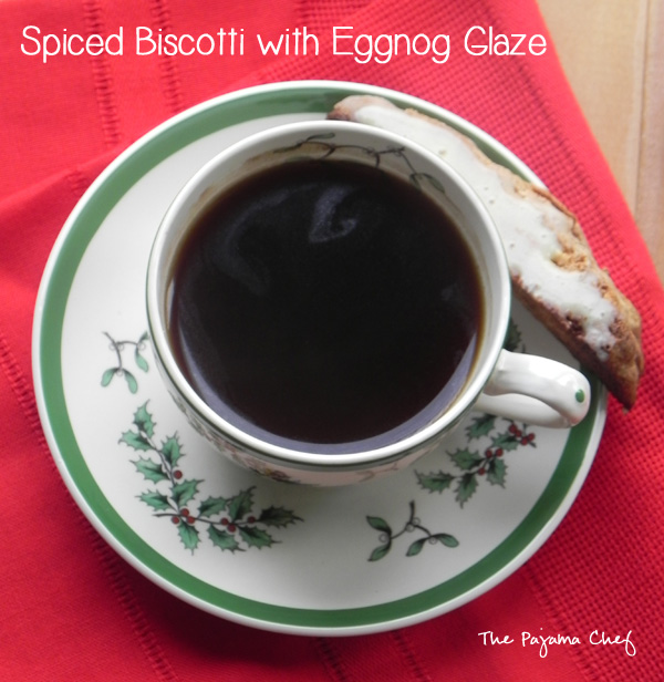 Spiced Biscotti with Eggnog Glaze | thepajamachef.com #mysterydish