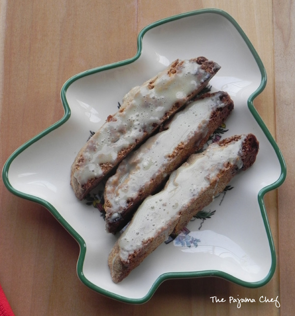 Spiced Biscotti with Eggnog Glaze | thepajamachef.com #mysterydish