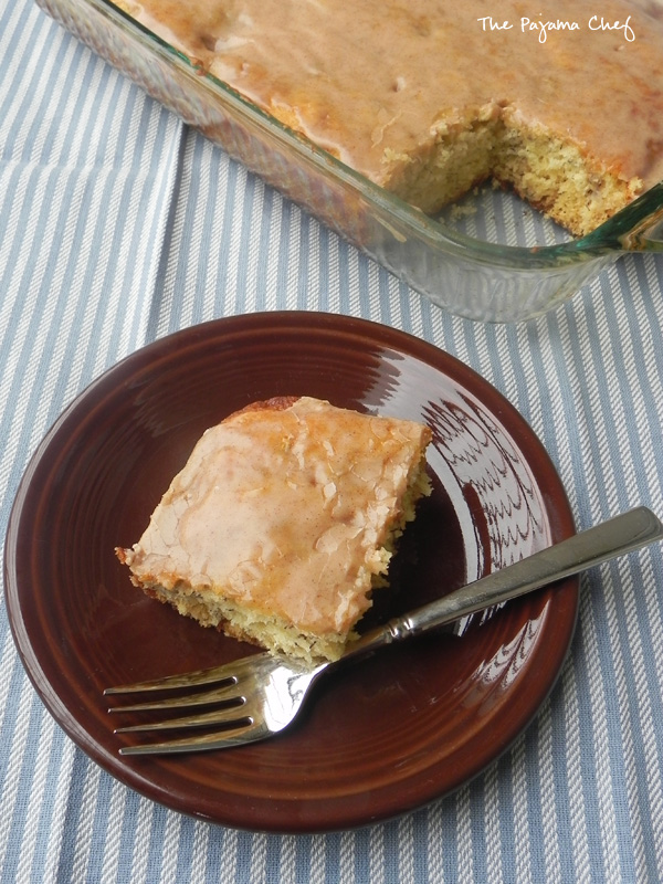Banana Cake with Cinnamon Glaze | thepajamachef.com