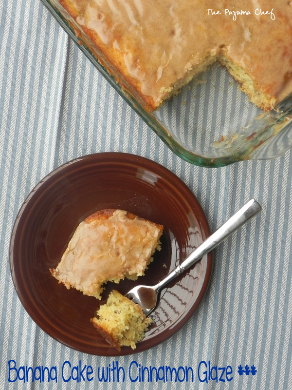 Banana Cake with Cinnamon Glaze | thepajamachef.com