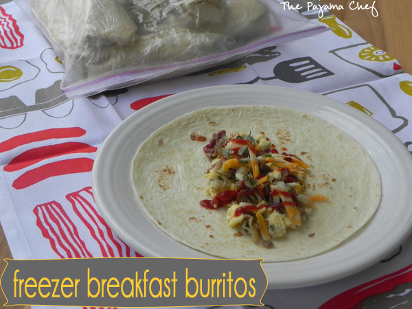Freezer Breakfast Burritos | thepajamachef.com