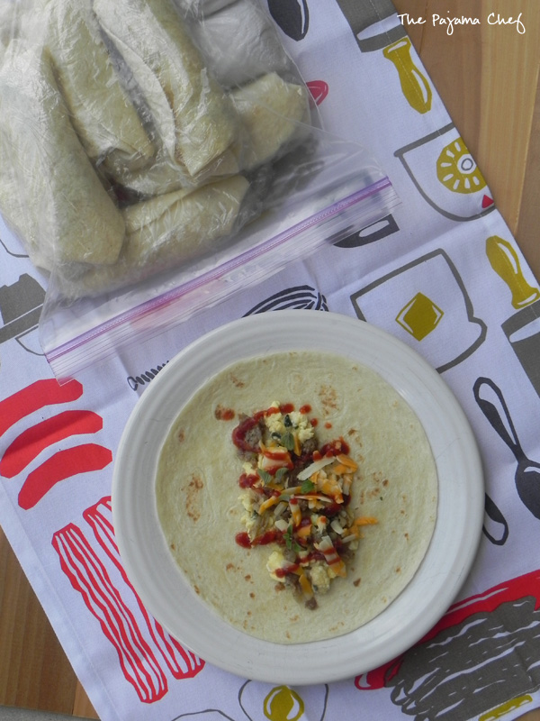 Freezer Breakfast Burritos | thepajamachef.com