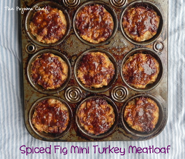 Spiced Fig Mini Turkey Meatloaf | thepajamachef.com #TripleSBites