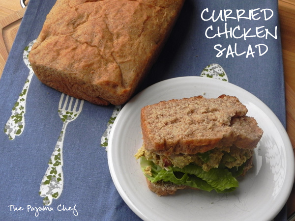 Curried Chicken Salad: a 10 minute lunch on thepajamachef.com