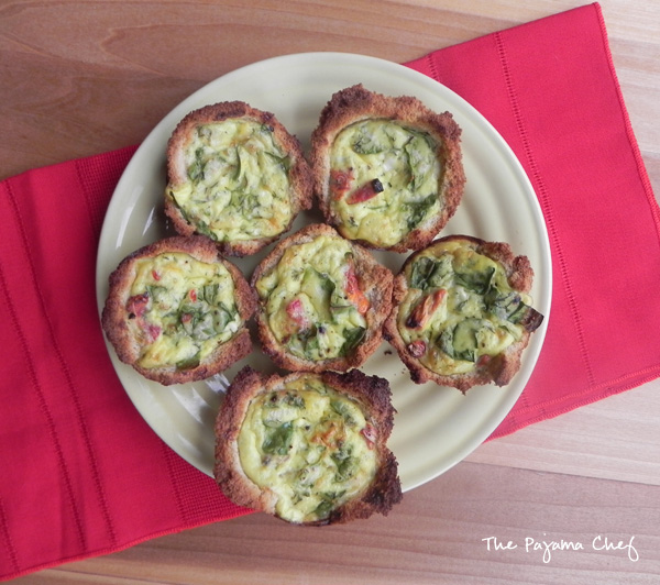 Mini Egg Quiches | thepajamachef.com
