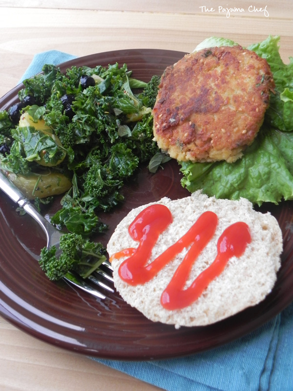 Spicy Chickpea Bacon Burgers | thepajamachef.com