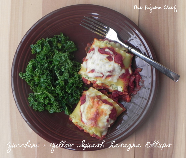 Zucchini and Yellow Squash Lasagna Rollups | thepajamachef.com