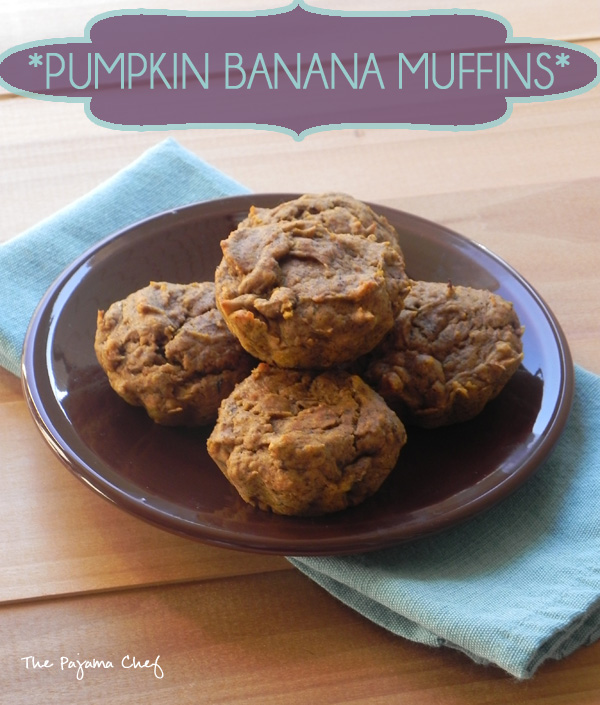 Pumpkin Banana Muffins | thepajamachef.com