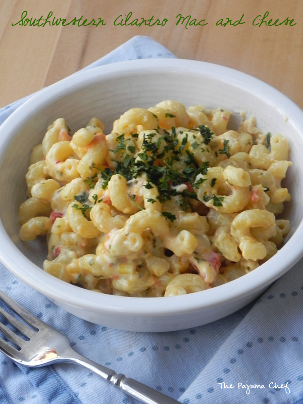Southwest Cilantro Mac and Cheese for #HotSummerEats on thepajamachef.com