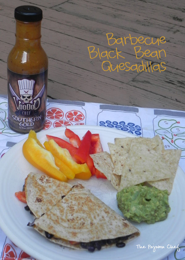 Barbecue Black Bean Quesadillas for #HotSummerEats | thepajamachef.com