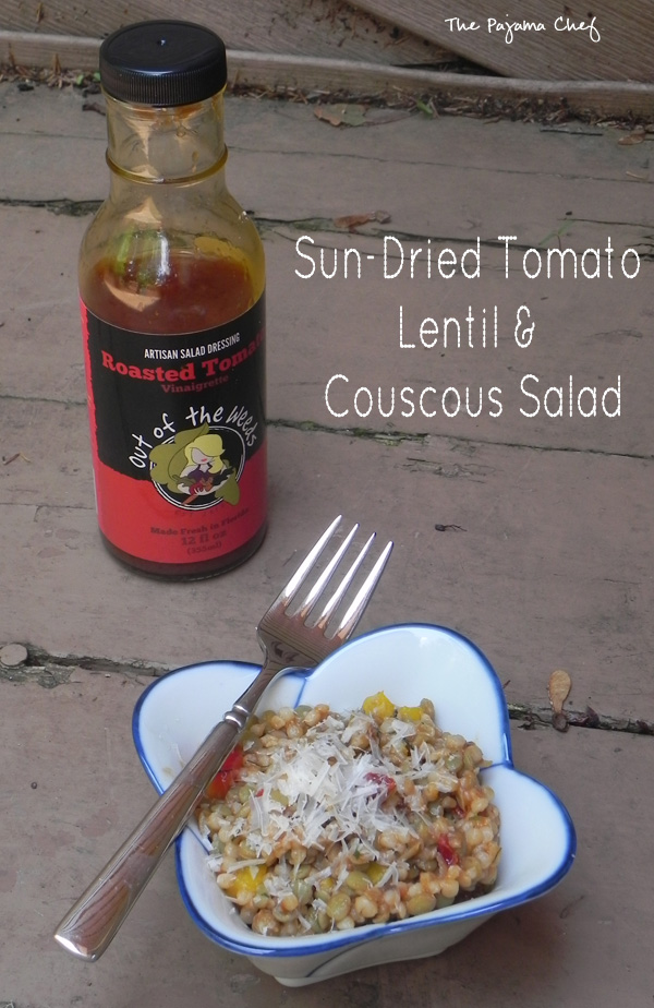 Sun-Dried Lentil and Couscous Salad for #HotSummerEats | thepajamachef.com