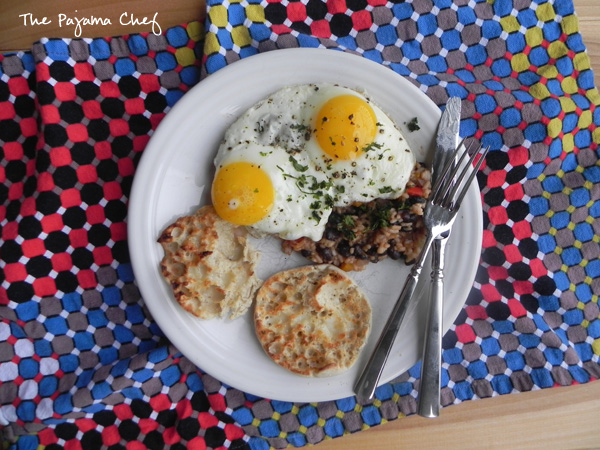 Costa Rican Rice and Beans with Fried Eggs | thepajamachef.com