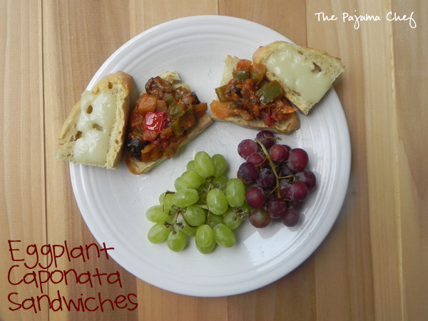 Eggplant Caponata Sandwiches | thepajamachef.com #summer #meatless #recipe