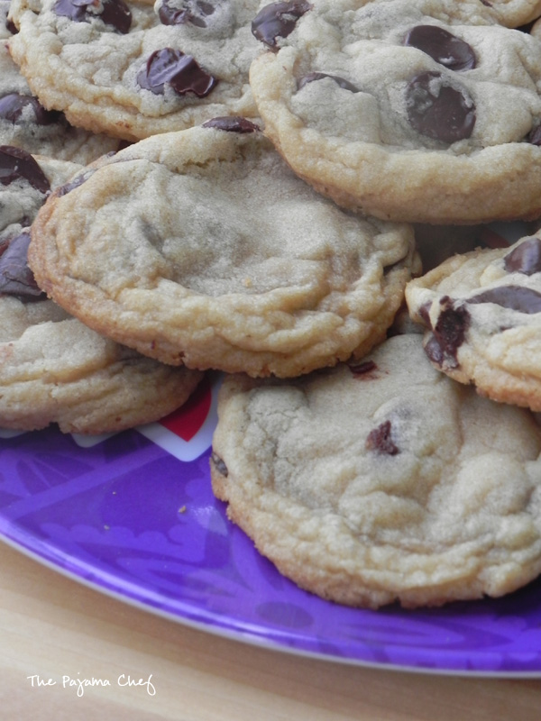 These soft and chewy coconut oil chocolate chip cookies are absolutely wonderful! My new favorite! :) Find the #recipe on thepajamachef.com