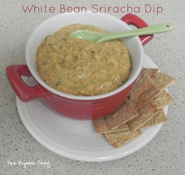 White Bean Sriracha Dip | thepajamachef.com