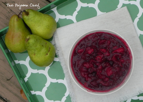 Jazz up your cranberry sauce with pear, vanilla, & a secret [yet totally appropriate] ingredient! YUM!