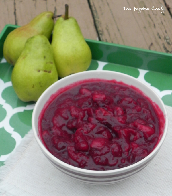 Jazz up your cranberry sauce with pear, vanilla, & a secret [yet totally appropriate] ingredient! YUM!