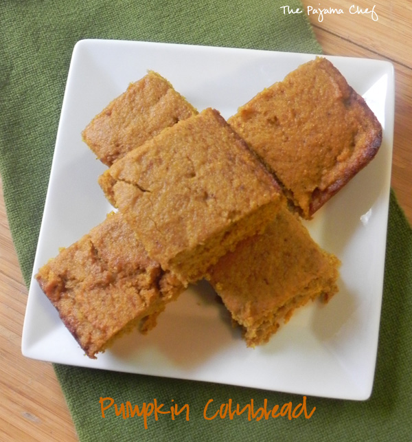 Pumpkin Cornbread - delicious, lightly spiced cornbread that is perfect with any hearty soup or bbq!