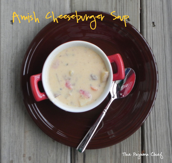 Amish Cheeseburger Soup on thepajamachef.com
