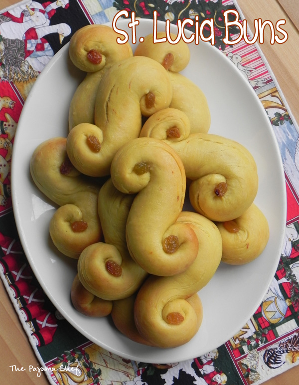 Soft, buttery yeast rolls made with saffron and golden raisins. St. Lucia Buns are a Christmas treat you do not want to miss!