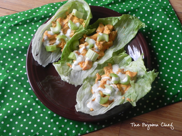 Fancy up your buffalo chicken by serving it in some cool, crisp lettuce wraps! This is the perfect game day appetizer or light dinner option. Mmmm! #secretrecipeclub