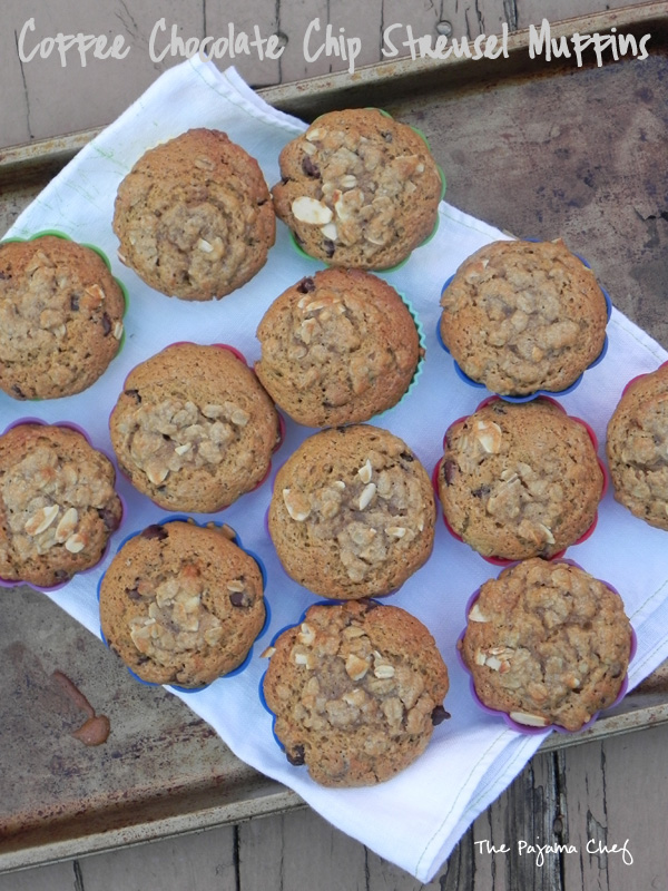 Coffee Chocolate Chip Streusel Muffins #bookclubcookbookCC - these chocolate & coffee filled muffins are SUCH a treat!