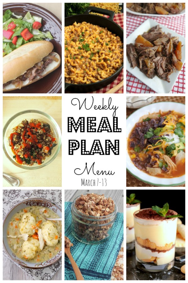 Weekly Menu Plan - lots of wonderful family friendly recipes to make your week easier! via thepajamachef.com :) #menuplan #mealplan #recipes #homemade