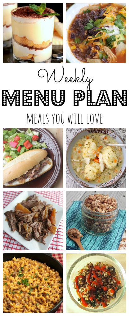 Weekly Menu Plan - lots of wonderful family friendly recipes to make your week easier! via thepajamachef.com :) #menuplan #mealplan #recipes #homemade
