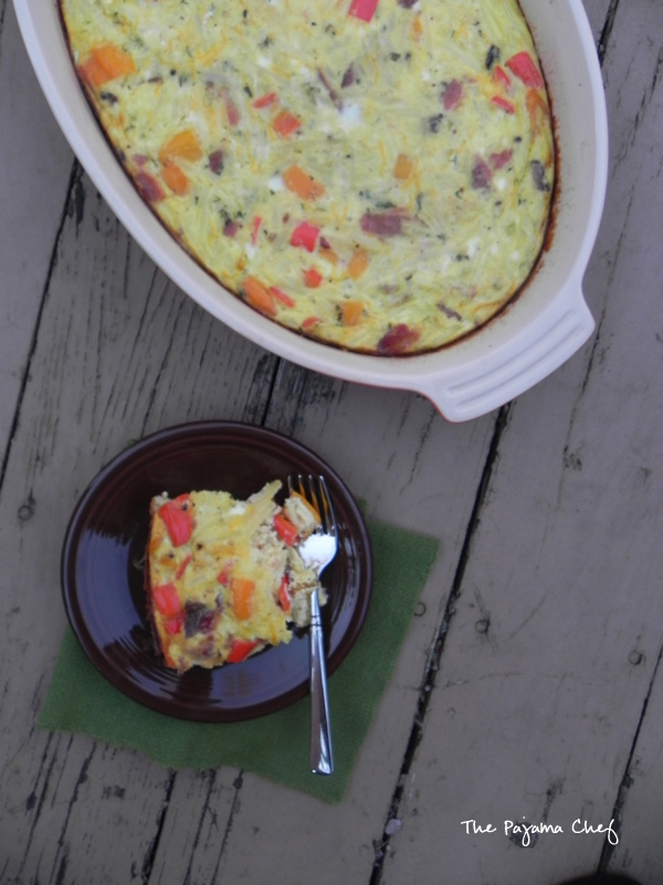 Bacon, Potato, and Egg Casserole - a delicious, hearty breakfast that is sure to please!