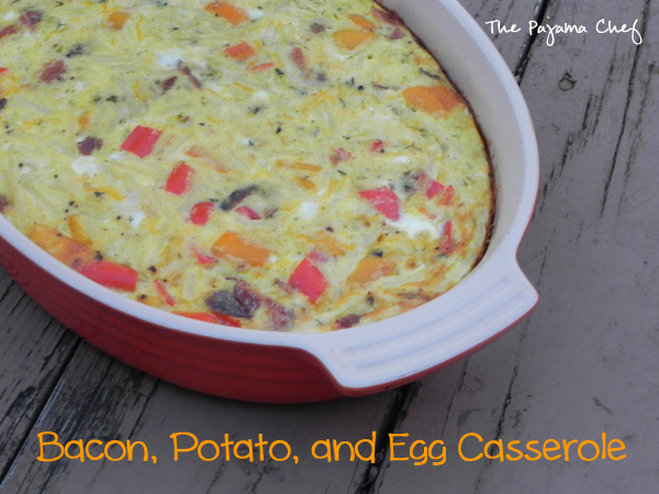 Bacon, Potato, and Egg Casserole - a delicious, hearty breakfast that is sure to please!