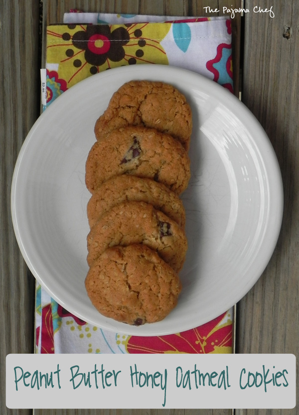 Delightful little chocolate-studded oatmeal cookies filled with lots of peanut butter and honey flavor. Everyone will sneak open the cookie jar for "just one more" over and over again!