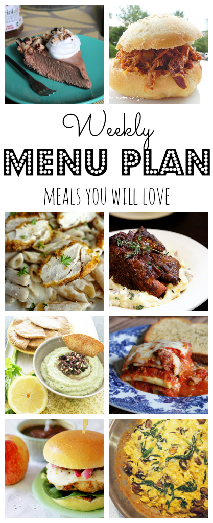 Weekly Meal Plan - lots of great eats for the week ahead via thepajamachef.com and other great bloggers!
