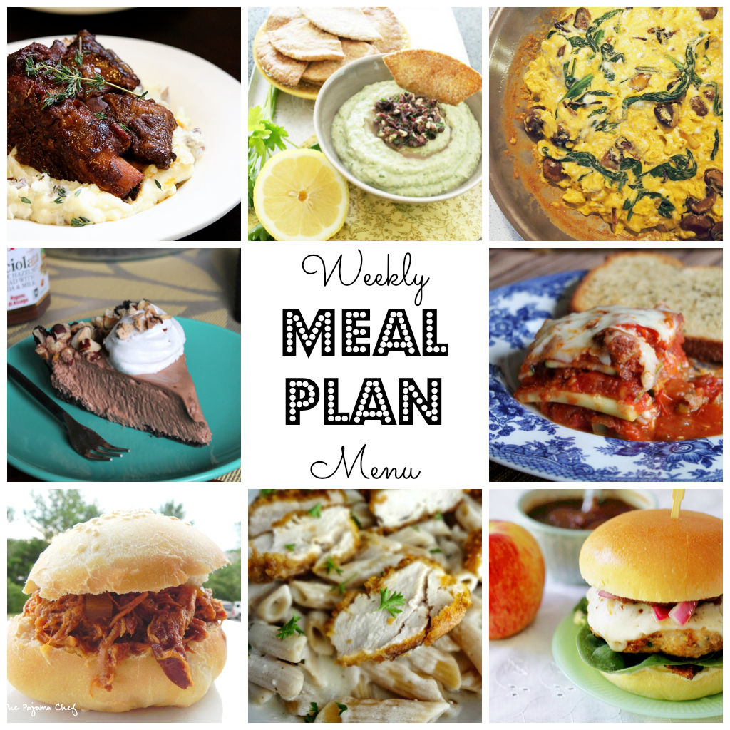 Weekly Meal Plan - lots of great eats for the week ahead via thepajamachef.com and other great bloggers!