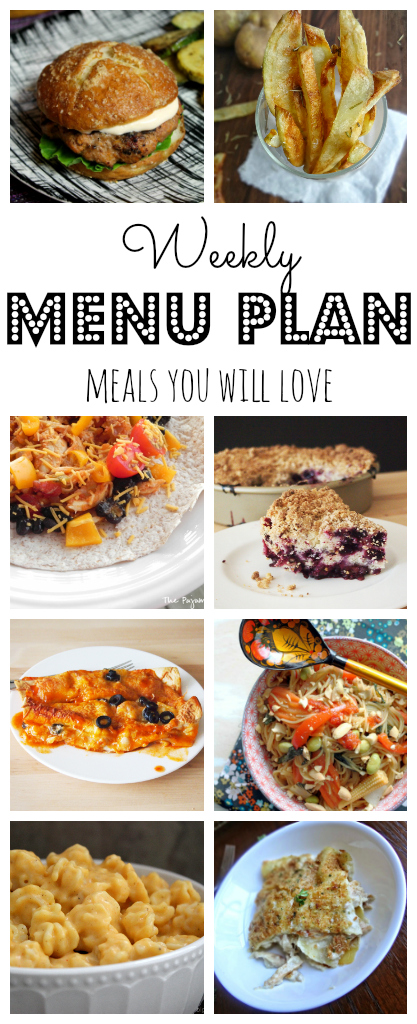 Weekly Meal Plan - lots of great eats for the week ahead via thepajamachef.com and other great bloggers!