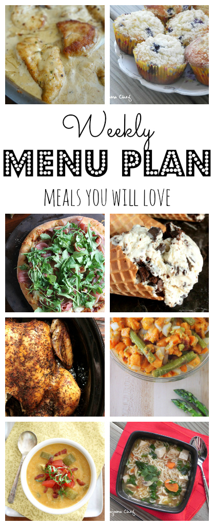 Weekly Meal Plan - lots of great eats for the week ahead via thepajamachef.com and other great bloggers!